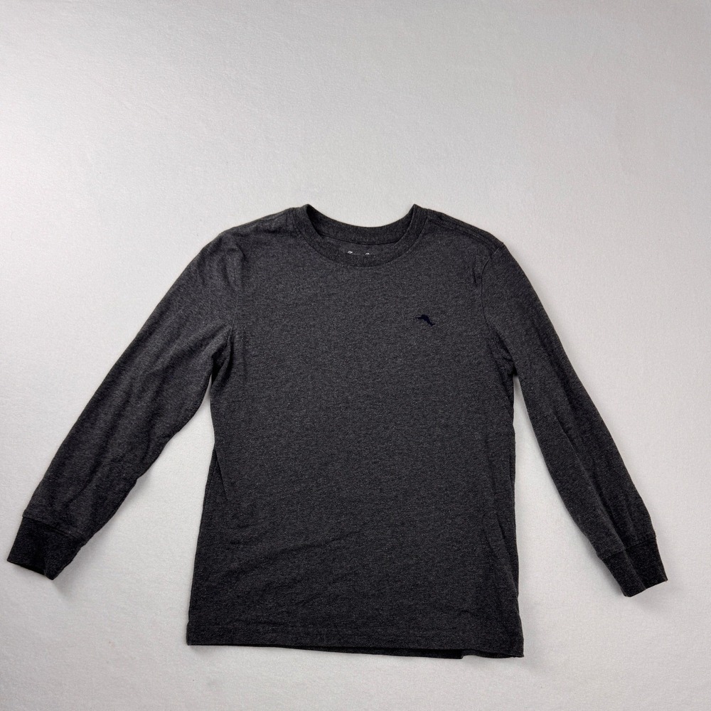 Tommy Bahama Boys Gray Long Sleeve Crew Neck T-Shirt Size Medium 7-8